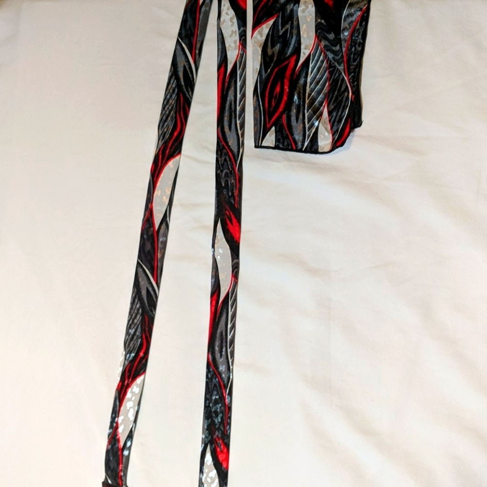 Suspenders and matching pocket square